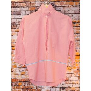 NWT J. Crew Women's Sz 4 Red White Stripe Cotton Popover Tunic Monogram #43438"